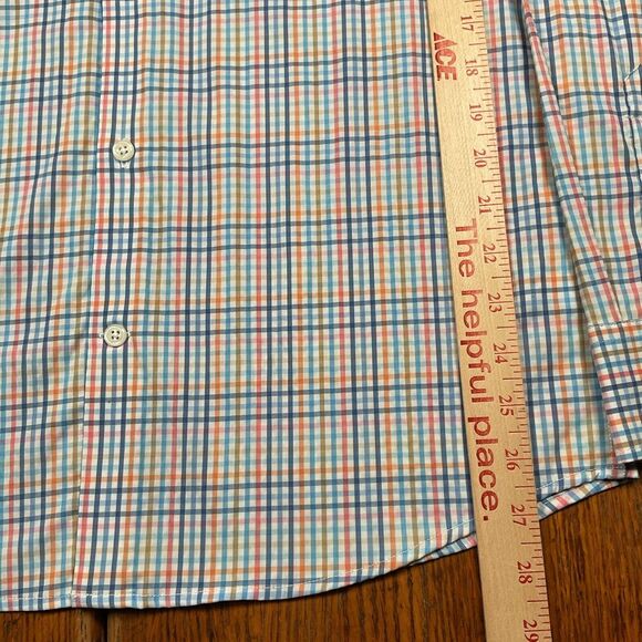 Johnnie-O Prep Formance Men's  Size 16 Multicolor Check Button Long Sleeve Shirt - Picture 5 of 13